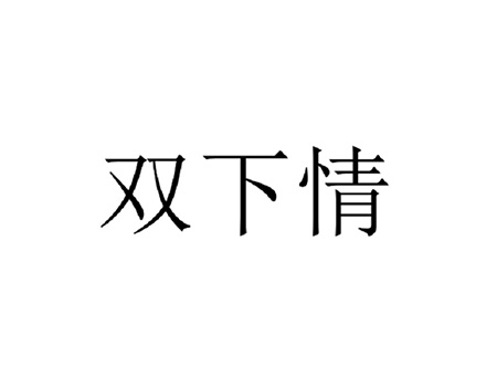 广告宣传申请商标_注册“双下情”第35类广告销售